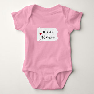 Body Para Bebê Pensilvânia Home Grown State Tee