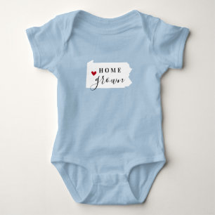 Body Para Bebê Pensilvânia Home Grown State Tee