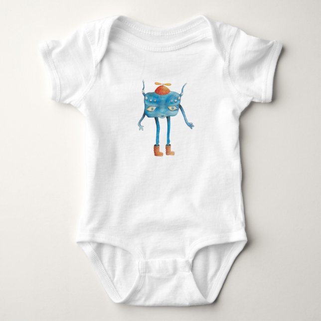 Body Para Bebê Pequena Alienígena Pi (Frente)
