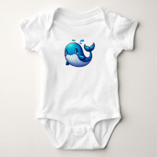 Body Para Bebê Pequena baleia adorável