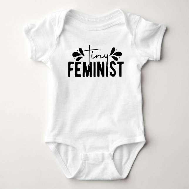 Body Para Bebê Pequena Feminista Empoderamento (Frente)