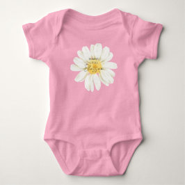 Body Para Bebê Pequena Flor de Mamãe Doce Margarida Rosa
