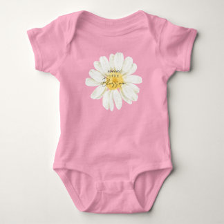 Body Para Bebê Pequena Flor de Mamãe Doce Margarida Rosa