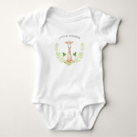 Pequena Girafa Personalizada Bebê Roupa