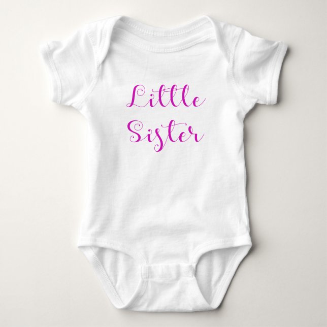 Body Para Bebê Pequena Irmã Bodydress (Frente)