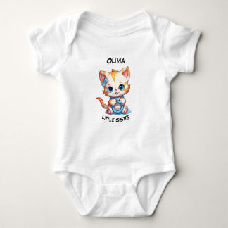 Body Para Bebê Pequena Irmã Personalizada Bebê Roupa