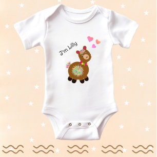 Body Para Bebê Pequena Lhama