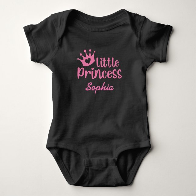 Body Para Bebê Pequena Princesa. Personalizar Nome (Frente)