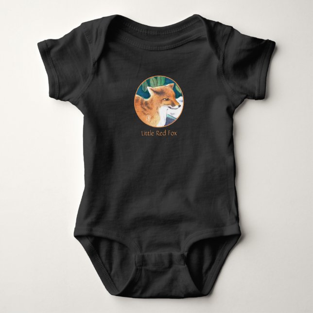 Body Para Bebê Pequena Raposa Vermelha Bebê Bodô (Frente)
