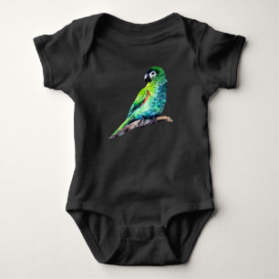 Body Para Bebê Pequena roupa de bebê de papagaio verde