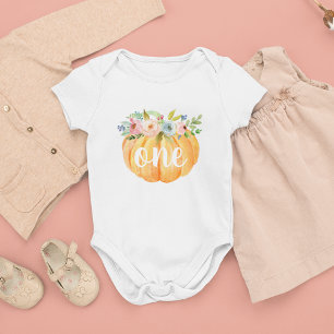Body Para Bebê Pequeno Abóbora Primeiro Aniversário