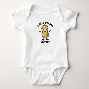 Body Para Bebê Pequeno amendoim com nome de bebê