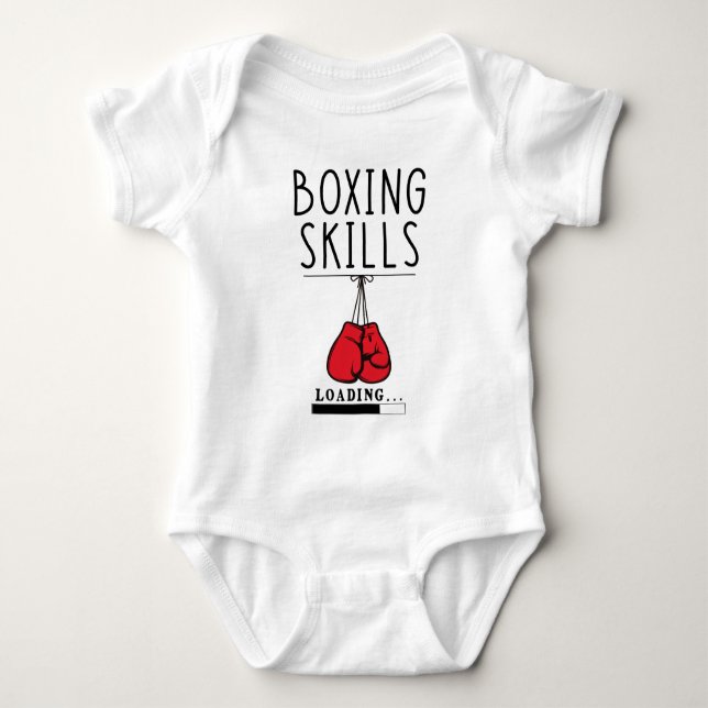 Body Para Bebê Pequeno Bebê Boxer - Habilidades Boxing - Punção (Frente)
