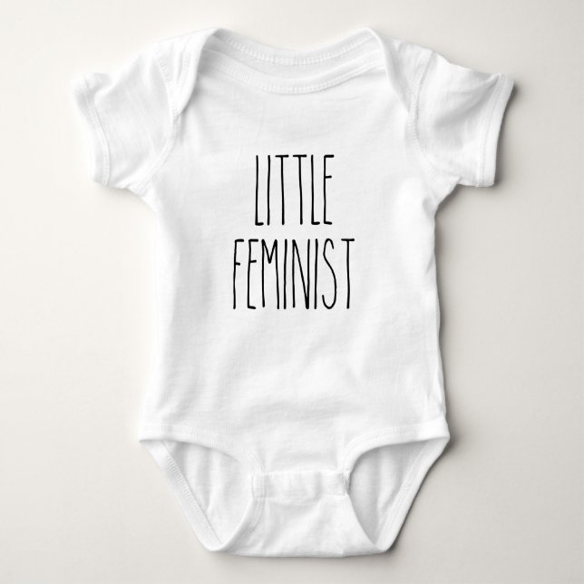 Body Para Bebê Pequeno Bebê Feminista (Frente)