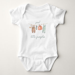 Body Para Bebê Pequeno Chá de fraldas de Pumpkin Fall Clothes Boy