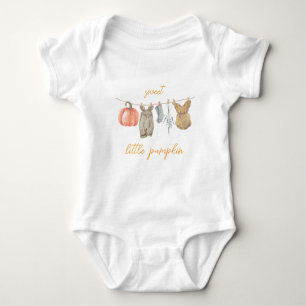 Body Para Bebê Pequeno Chá de fraldas de Pumpkin Fall Clothes Gir