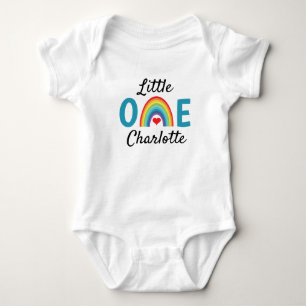 Body Para Bebê Pequeno com arco-íris e coração