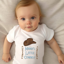 Body Para Bebê Pequeno Cowboy da mamãe