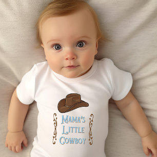 Body Para Bebê Pequeno Cowboy da mamãe