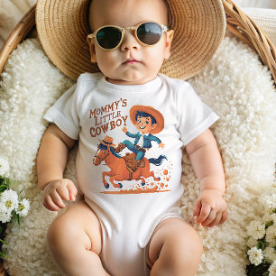 Body Para Bebê Pequeno Cowboy da Mamãe