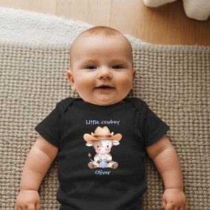 Body Para Bebê Pequeno Cowboy Recém-Nascido Personalizado