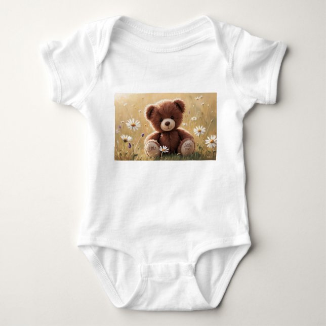 Body Para Bebê Pequeno - Design de Urso Justo para Bebês (Frente)