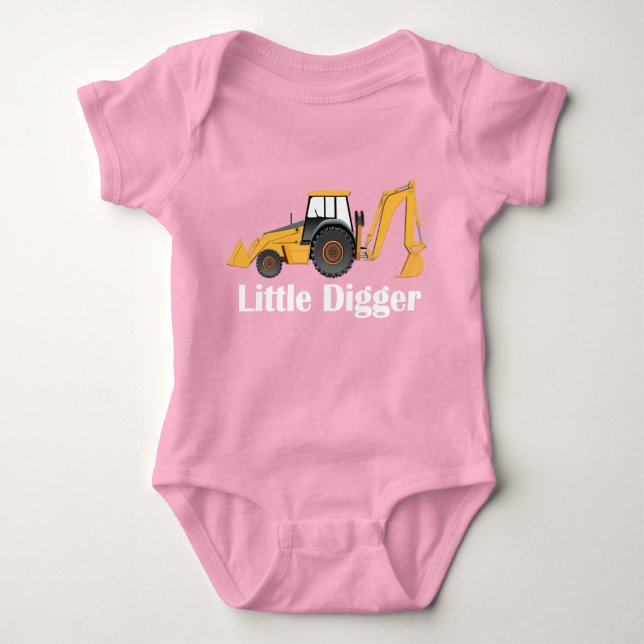 Body Para Bebê Pequeno Digger - Bebê Jersey Bodycase (Frente)