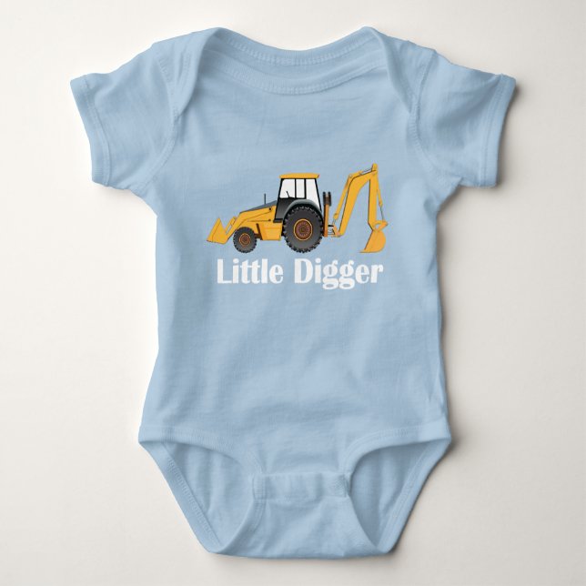 Body Para Bebê Pequeno Digger - Bebê Jersey Bodycase (Frente)