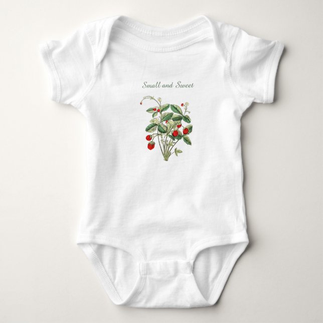 Body Para Bebê Pequeno e Doce Moranguinho Bebê Body (Frente)