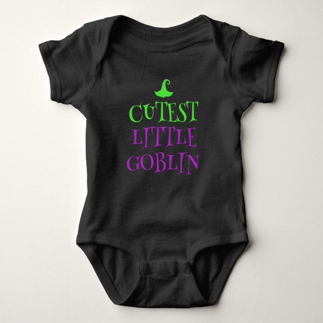 Body Para Bebê Pequeno e Porcaria De Bebê De Goblin (Frente)
