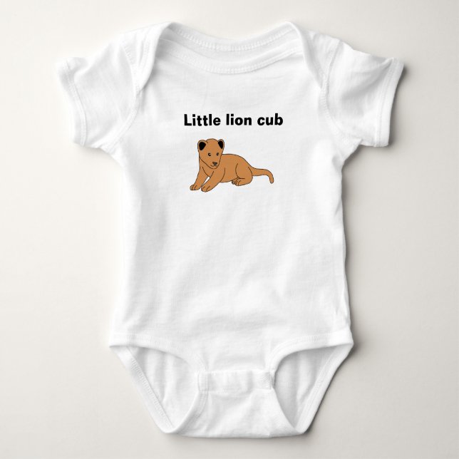 Body Para Bebê Pequeno filhote de leão (Frente)