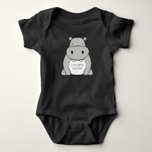 Body Para Bebê Pequeno hipopótamo, grande coração.
