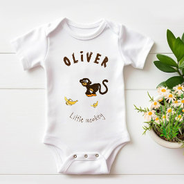 Body Para Bebê Pequeno macaco