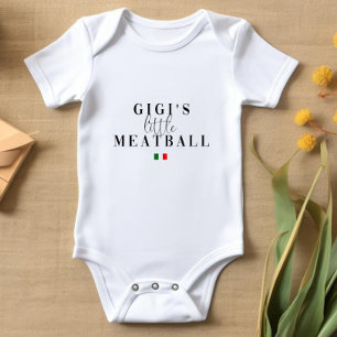 Body Para Bebê Pequeno Meatball de Gigi   Lança italiana