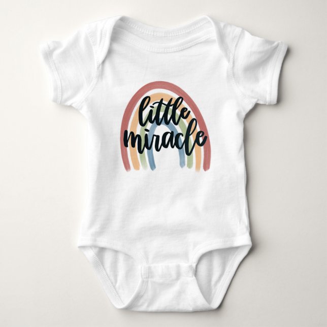 Body Para Bebê Pequeno Milagre Rainbow Baby Bodysuit (Frente)