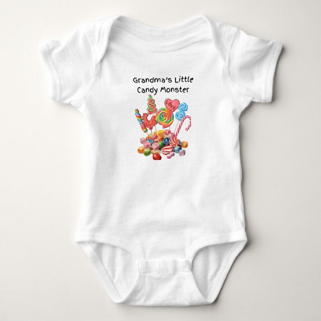 Body Para Bebê Pequeno Monstro de Doces da Vovó (Frente)