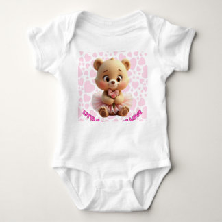 Body Para Bebê Pequeno Pacote de Amor - Urso Bebê Bonito nos Des