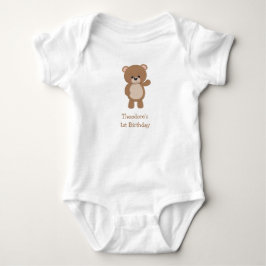 Body Para Bebê Pequeno primeiro aniversario do Urso