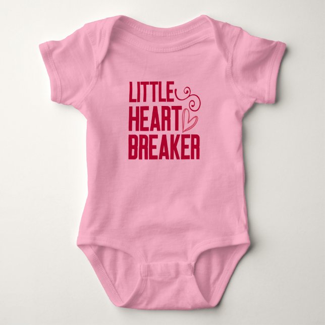 Body Para Bebê Pequeno Quebra-Corações  (Frente)