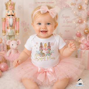 Body Para Bebê Pequeno Quebra-Nozes Rosa Maravilha do Açúcar