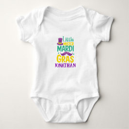 Body Para Bebê Pequeno Senhor Mardi Gras Personalizado