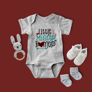 Body Para Bebê Pequeno Senhor Romeo Dia de os namorados Boy