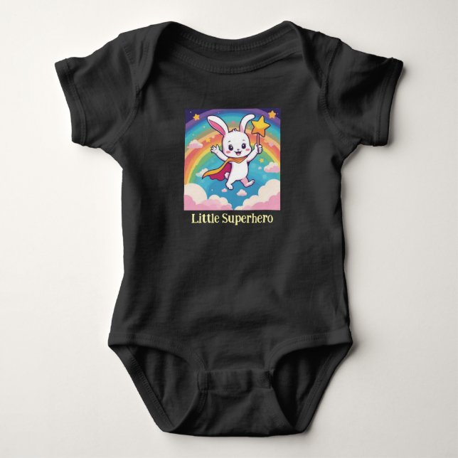 Body Para Bebê Pequeno Super-Herói (Frente)