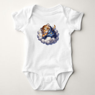 Body Para Bebê Pequeno tigre dormindo pacificamente