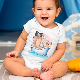 Body Para Bebê Pequenos piratas bonitos