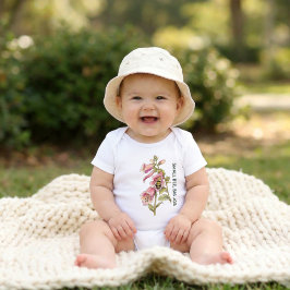 Body Para Bebê Pequenos Polinizadores Personalizados | Floral Peq