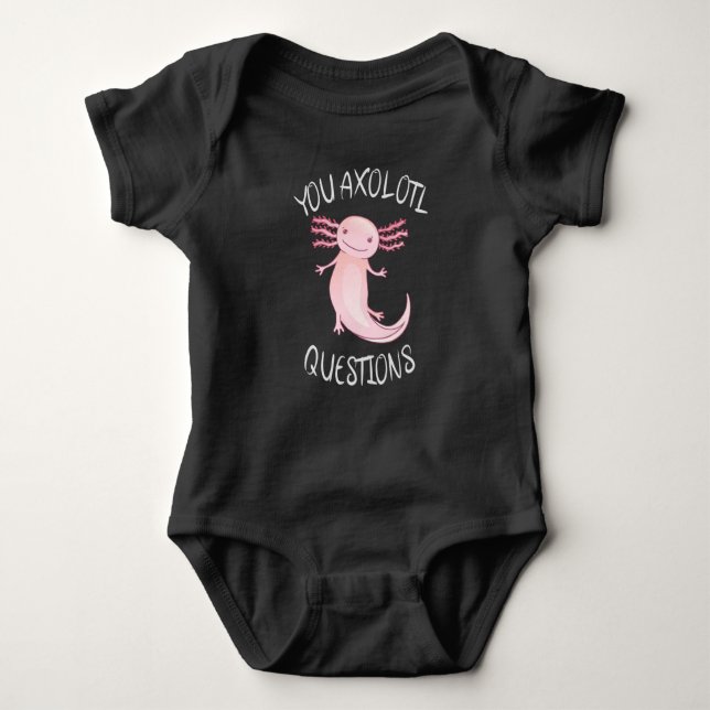 Body Para Bebê Perguntas axolotl (Frente)