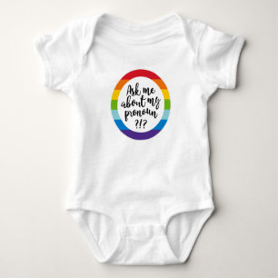Body Para Bebê Pergunte-Me Sobre O Meu Pronoun?