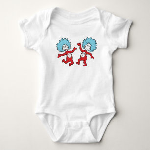 Body Para Bebê Personagem Coisa 1 e Coisa 2 do Dr. Seuss