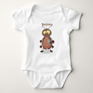 Body Para Bebê Personagem de desenho animado de barata engraçada